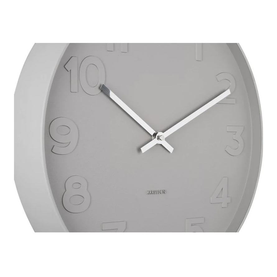 Karlsson Mr Grey Numbers Wall Clock (37.5cm) | Koop.co.nz