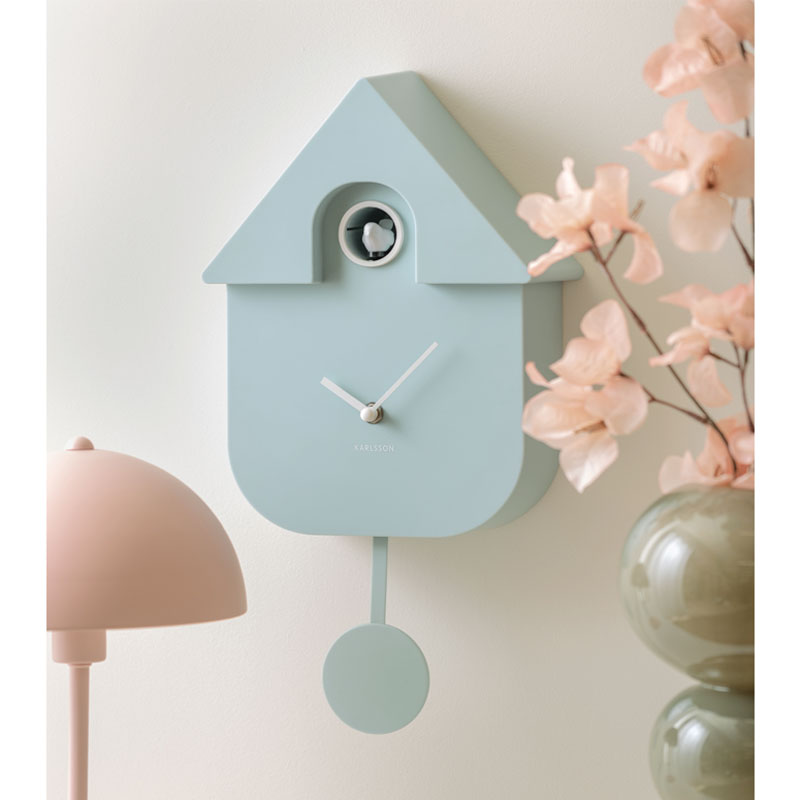 Karlsson Modern Cuckoo Wall Clock - Light Blue | Koop.co.nz