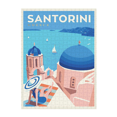 DesignWorks Ink World Travel Jigsaw Puzzle - Santorini (500pc) | Koop.co.nz