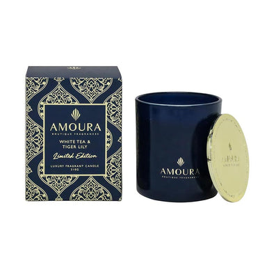 Amoura Luxury Fragrant Candle - White Tea & Tiger Lily | Koop.co.nz