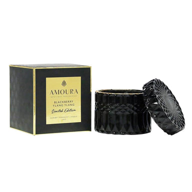 Amoura Cut Glass Luxury Candle - Blackberry & Ylang Ylang | Koop.co.nz