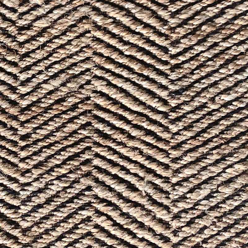 HRB Homeware Handspun Harold Natural & Black Jute Mat (90cm) | Koop.co.nz