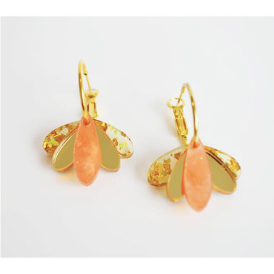 Hagen & Co. Happy Hour Petal Earrings - Gold/Peach | Koop.co.nz