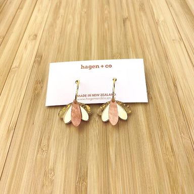 Hagen & Co. Happy Hour Petal Earrings - Gold/Peach | Koop.co.nz