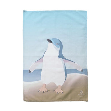 Hansby Design NZ Blue Penguin Tea Towel | Koop.co.nz