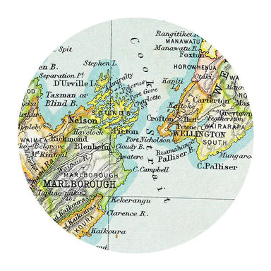 100% New Zealand NZ Vintage Map Placemat - Cook Strait | Koop.co.nz