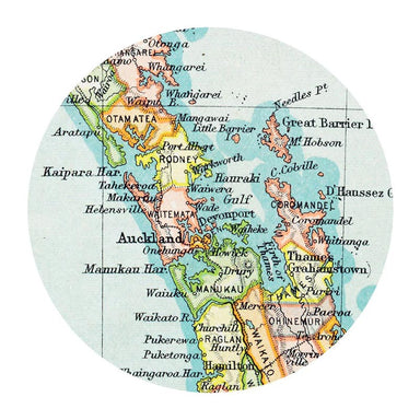 100% New Zealand NZ Vintage Map Placemat - Auckland | Koop.co.nz