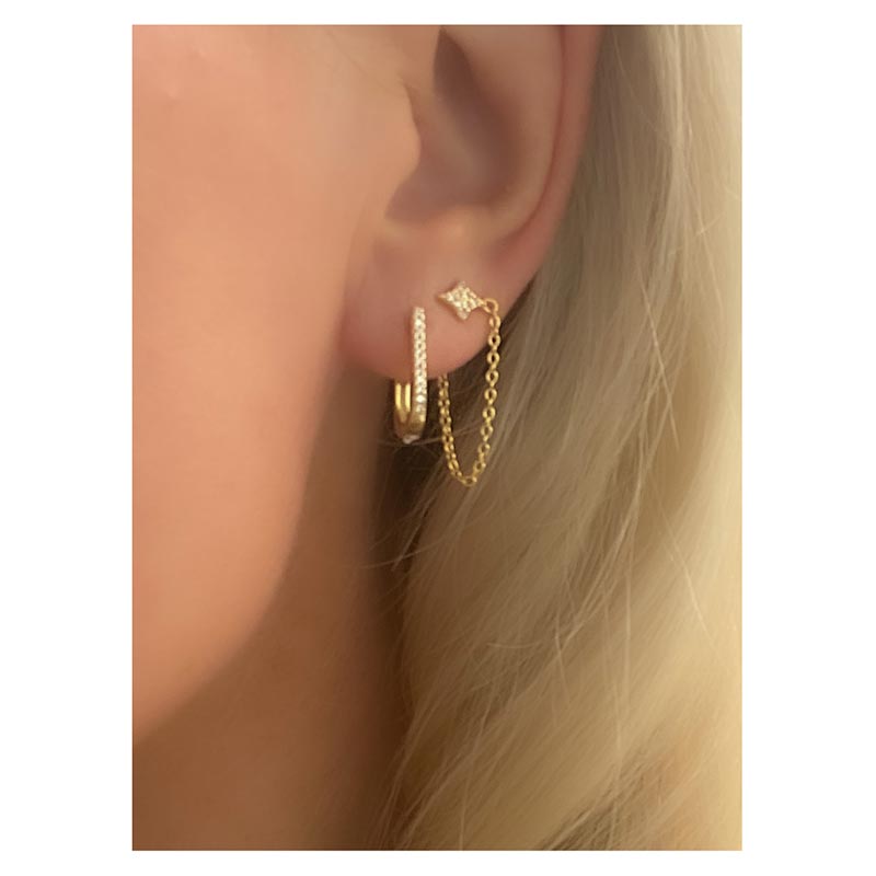 Lindi Kingi Amira Silver Sleeper Earrings | Koop.co.nz