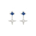 Lindi Kingi Sapphire Star Platinum Earrings | Koop.co.nz