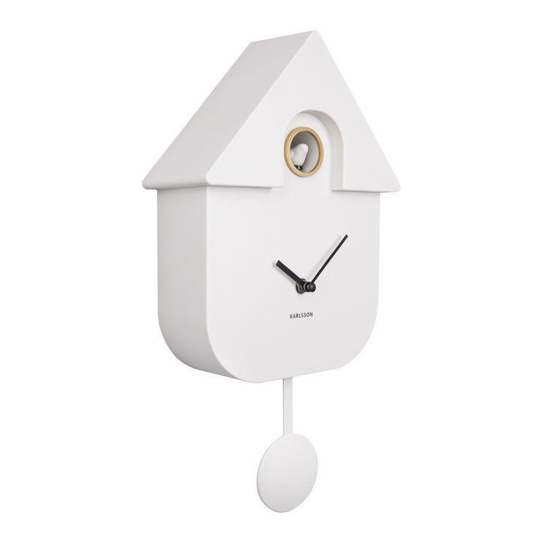 Karlsson Modern Cuckoo Wall Clock White (41cm) Karlsson Wall Clocks NZ KOOP — Koop