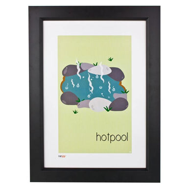 Pint Size Hotpool Print (A3) | Koop.co.nz