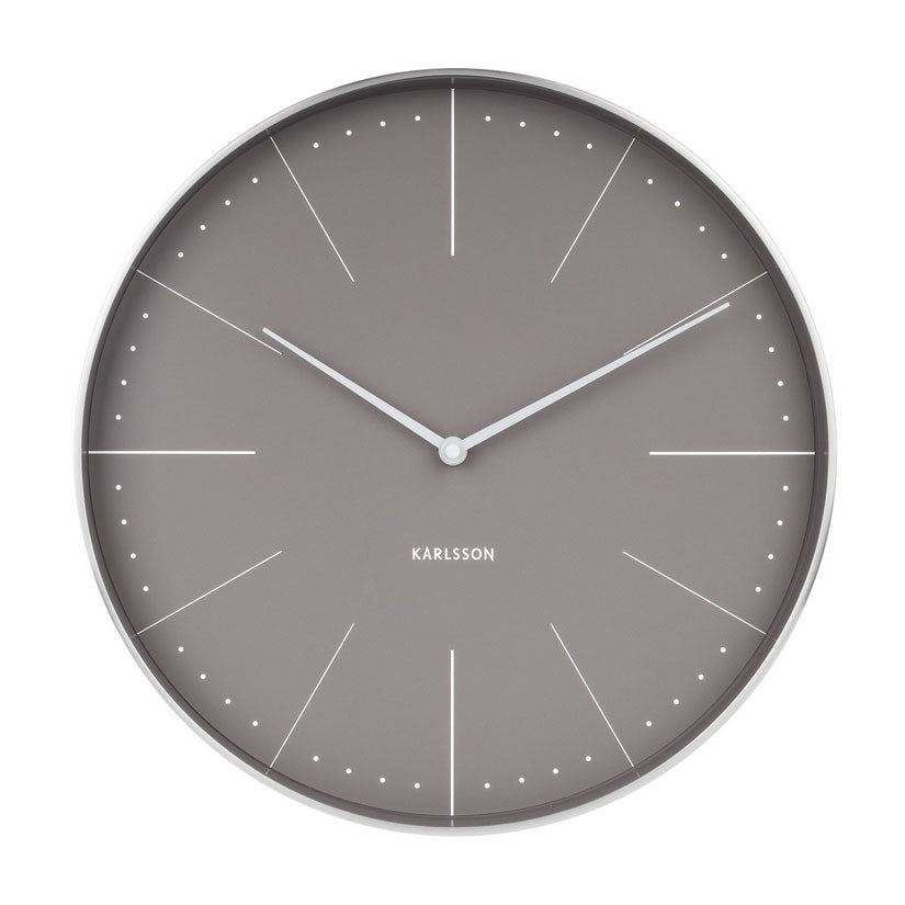 Karlsson Normann Station Clock - Grey (37.5cm) | Koop.co.nz
