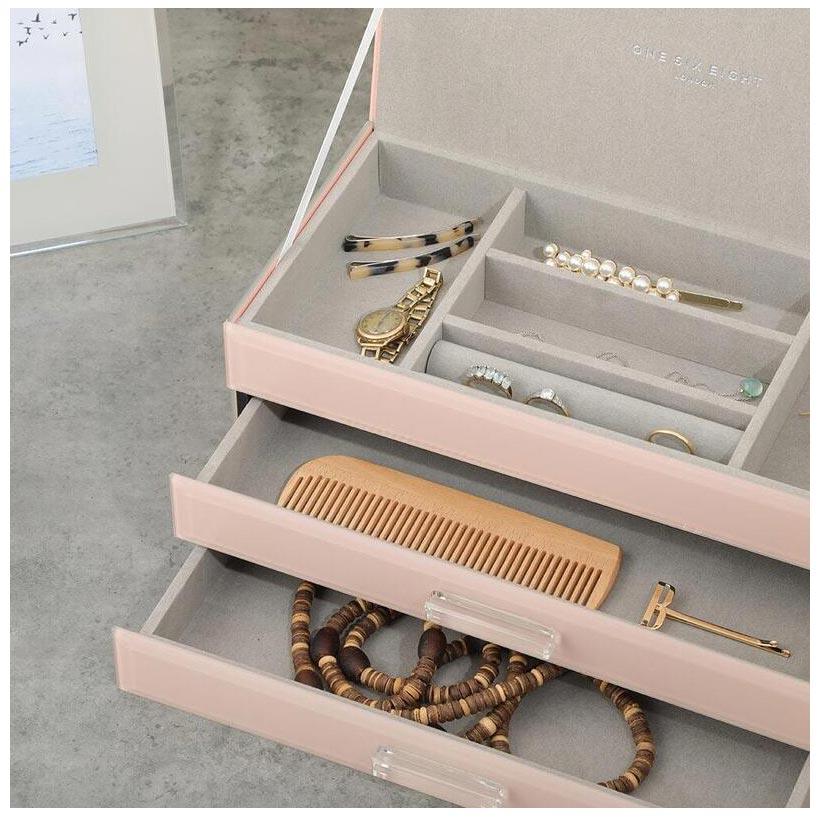 One Six Eight Gabriella Large Jewellery Box - Blush | Koop.co.nz