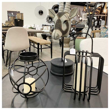 Le Forge Deco Black Lantern | Koop.co.nz