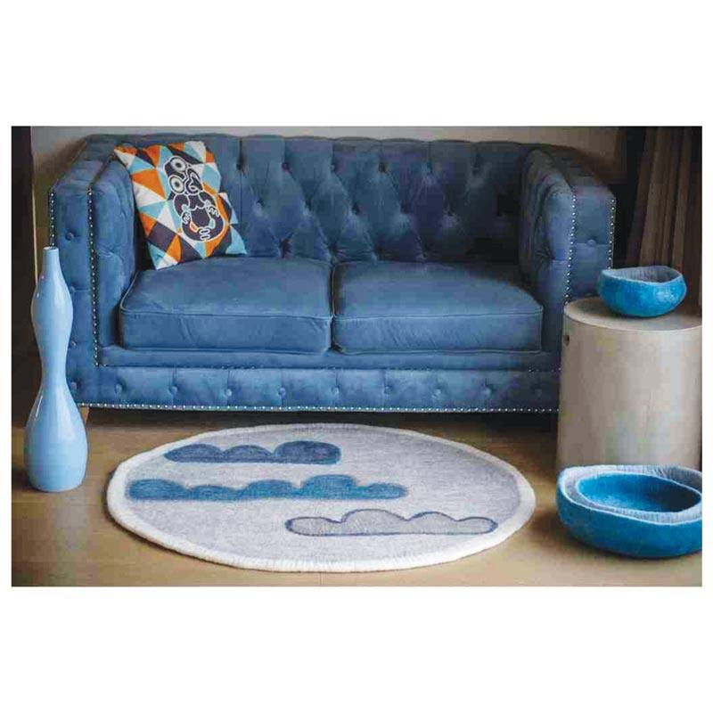 Tik Tak NZ Wool Felt Rug – Clouds | Koop.co.nz
