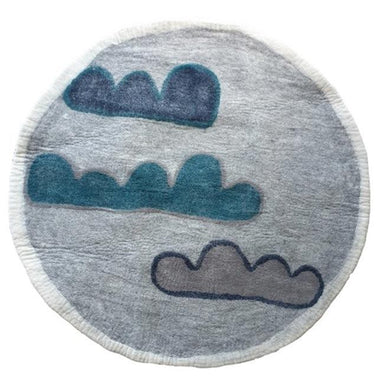 Tik Tak NZ Wool Felt Rug – Clouds | Koop.co.nz